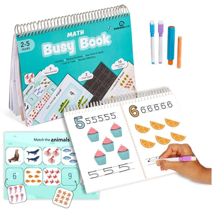 Curious Cub Montessori Busy Book | Toddler Busy Binder for 2-5 Yrs | Activity Binder, Toddler Math Book |Educational Toys For 2 Year Old | Kids Learning Books