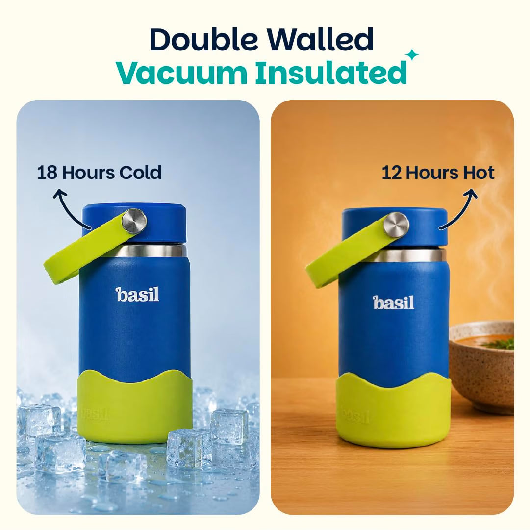 Basil HydraRush 380ml Insulated Stainless Steel Bottle – Oasis