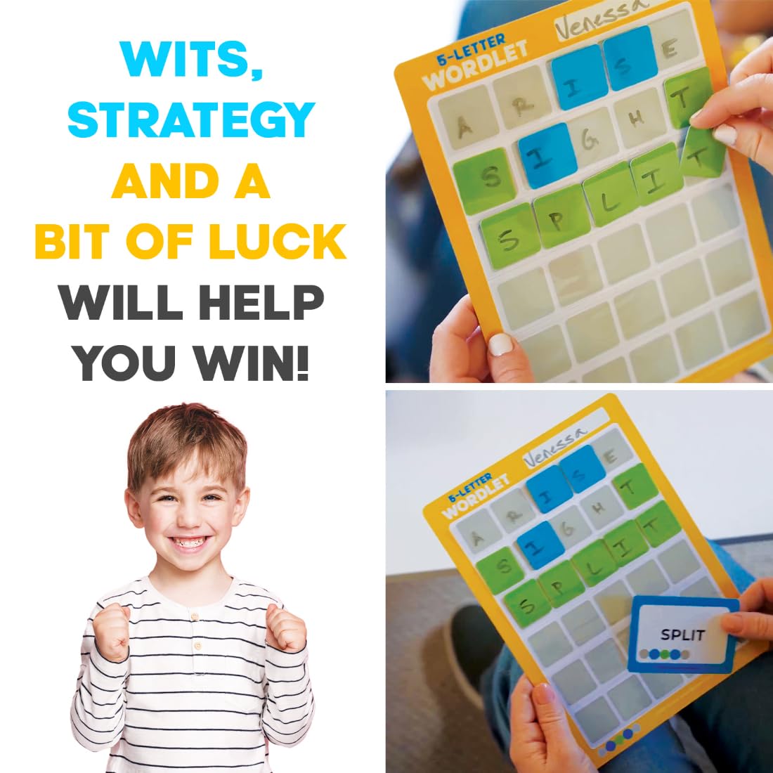 5 Letter Wordlet, Strategy Game, Board Game for Kids (PACK OF 6)