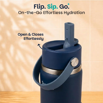 Basil HydraFizz 800ml Insulated Stainless Steel Bottle – Classic Navy