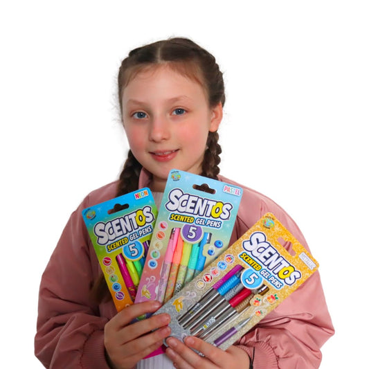Scentos Scented Non-Toxic Neon Gel Pens (PACK OF 12)
