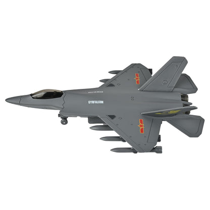 Toys Uncle Diecast Aeroplane Scale Model, (1:400 Fighter Aeroplane with Light and Sound (Type 19))