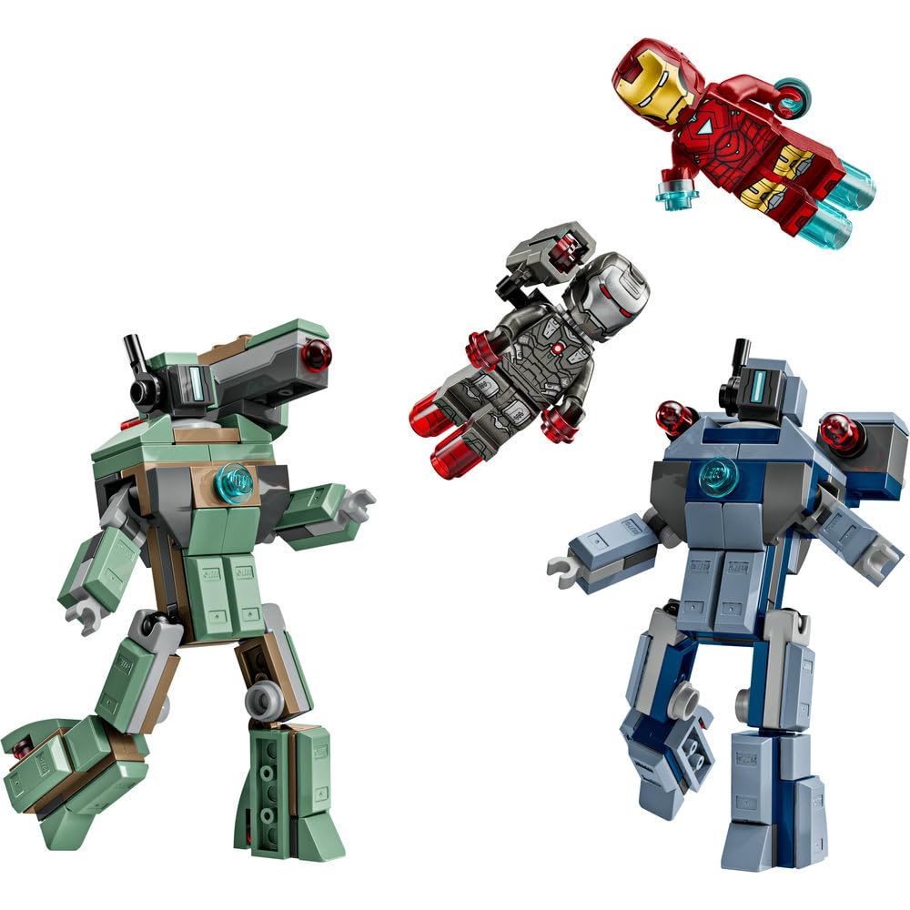 LEGO Marvel Iron Man & War Machine vs. Hammer Drones Building Toy 76320 Building Blocks Toys for 7+ Gift for Boys and Girls