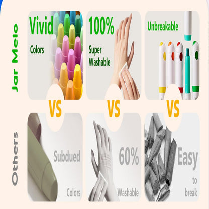 Jarmelo Ultra Silky Washable Crayons-12 colors