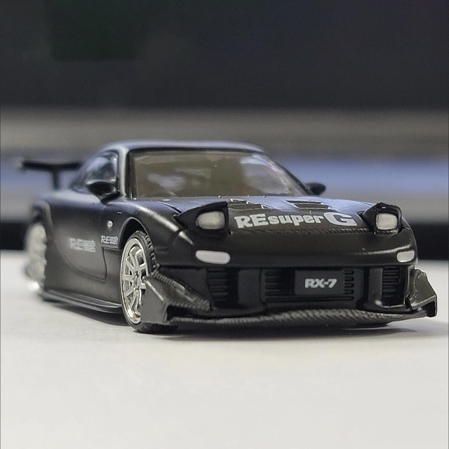 POP RACE 1:64 RX7 RE AMEMIYA WIDE BODY Metal Diecast Model Car S24-07