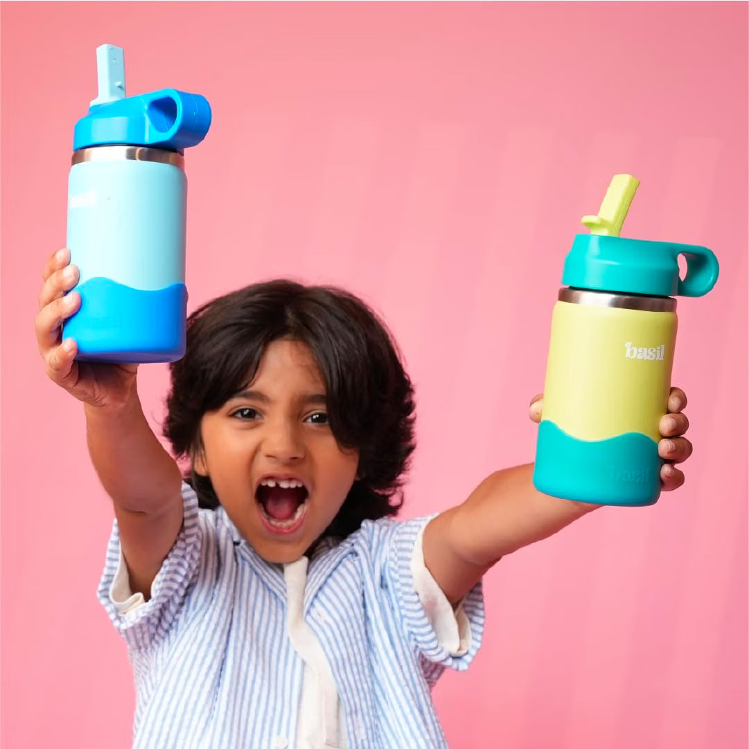 Basil HydraRush 380ml Insulated Stainless Steel Water Bottle – BPA-Free Kids Sipper