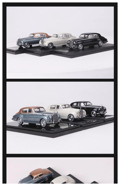 1:64 Scale For Rolls-Royce Silver Cloud 1965 Blue/Silver Classic Car Die-Cast