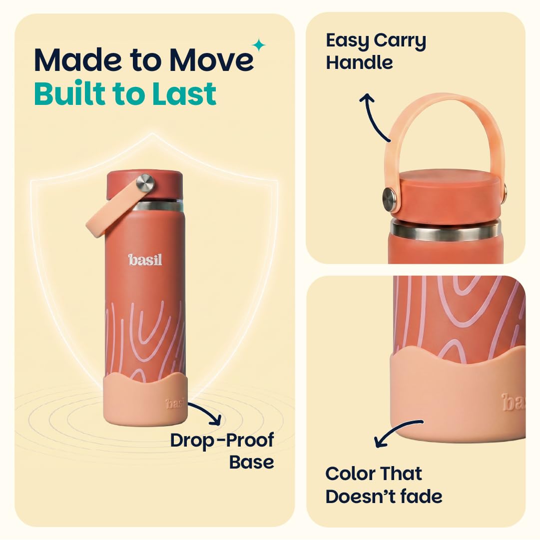 Basil HydraRush 600ml Insulated Stainless Steel Bottle – Classic Lilac