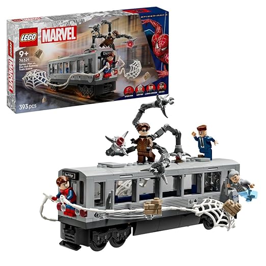 LEGO Marvel Spider-Man vs. Doc Ock Subway Train Scene Building Toy 76321