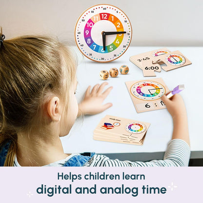 Curious Cub Learning Clock for Kids | Educational Toys for 5+ Year Old | Fun Time Learning Kit | Activity Toys for 6 Year Old Boys, Girls & Educational Board Games for Kids | Ideal Birthday Gift