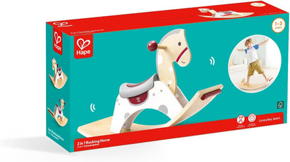 Hape 2 in 1 Rocking Horse, Rocking Horse and Balance Board, Ages 12 Months and Up