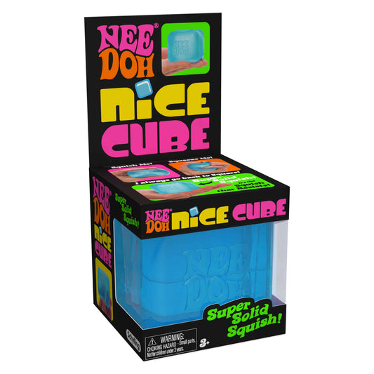 Schylling NeeDoh Nice Cube -Sensory Squeeze Toy with Super Solid Squish - 2.25" Cube ( RANDOM COLOR )