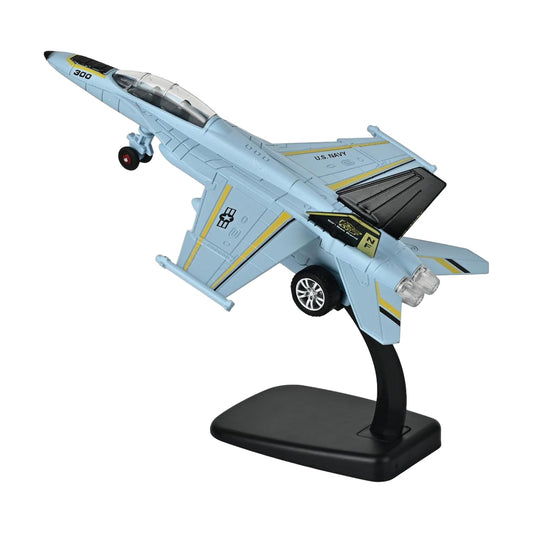 Toys Uncle Diecast Aeroplane Scale Model, (1:400 Fighter Aeroplane with Light and Sound (Type 8))