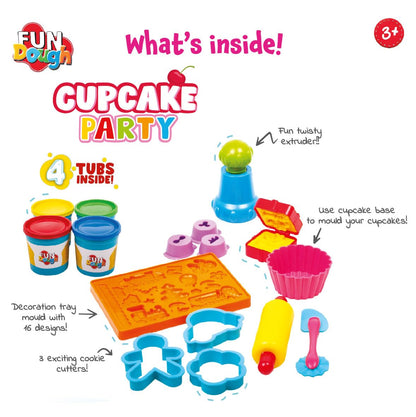 Fundough Cupcake Party, Play Set for Kid (PACK OF 6)