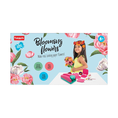 Handycrafts Blooming Flowers, Paper Flower Making kit (PACK OF 4)