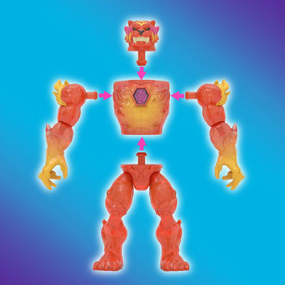 MRBEAST LAB Hybrids Mega Pack, Reveal Different Hybrid Parts to Create 5 Mix & Match Action Figures, Including a Mega Torso Panther Experiment to Revea
