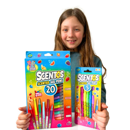 Scentos Scented Non-Toxic Neon Gel Pens (PACK OF 12)