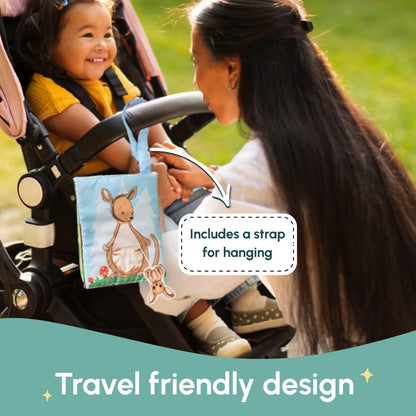 Curious Cub Peekaboo Crinkle Cloth Book for Babies, Sensory 6-12 Months