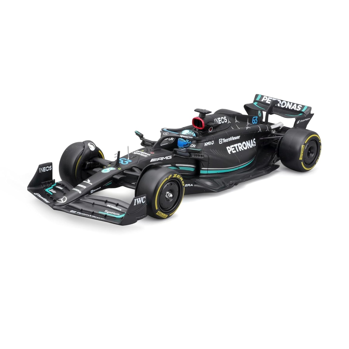 Bburago Formula Racing 2023 Mercedes W14 E Performance #63 George Russell 1:24 Scale Diecast Vehicle