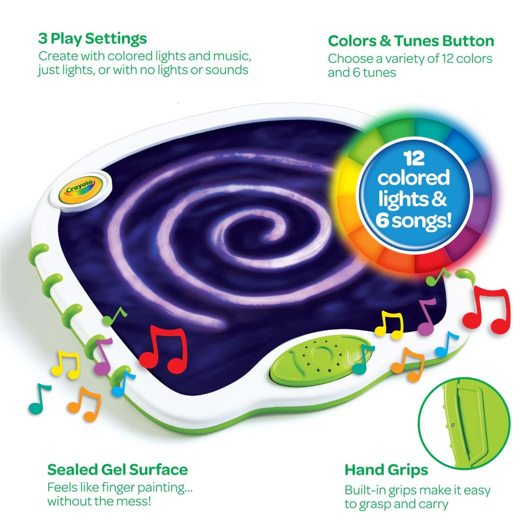 CRAYOLA My First Touch Lights, Musical Doodle Board, Toddler Toy, Gift, Multicolor