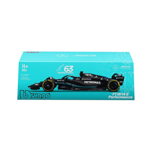 Bburago Formula Racing 2023 Mercedes W14 E Performance #63 George Russell 1:24 Scale Diecast Vehicle