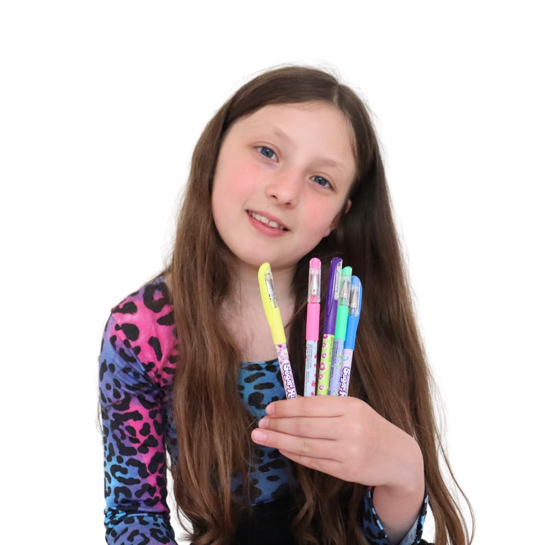 SUGAR RUSH 5 NEON GEL PENS (PACK OF 12)