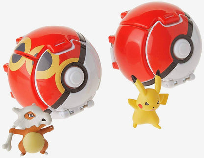 Pokémon Poké Ball with Pikachu and Cubone Figures – Collectible Character Toy Set
