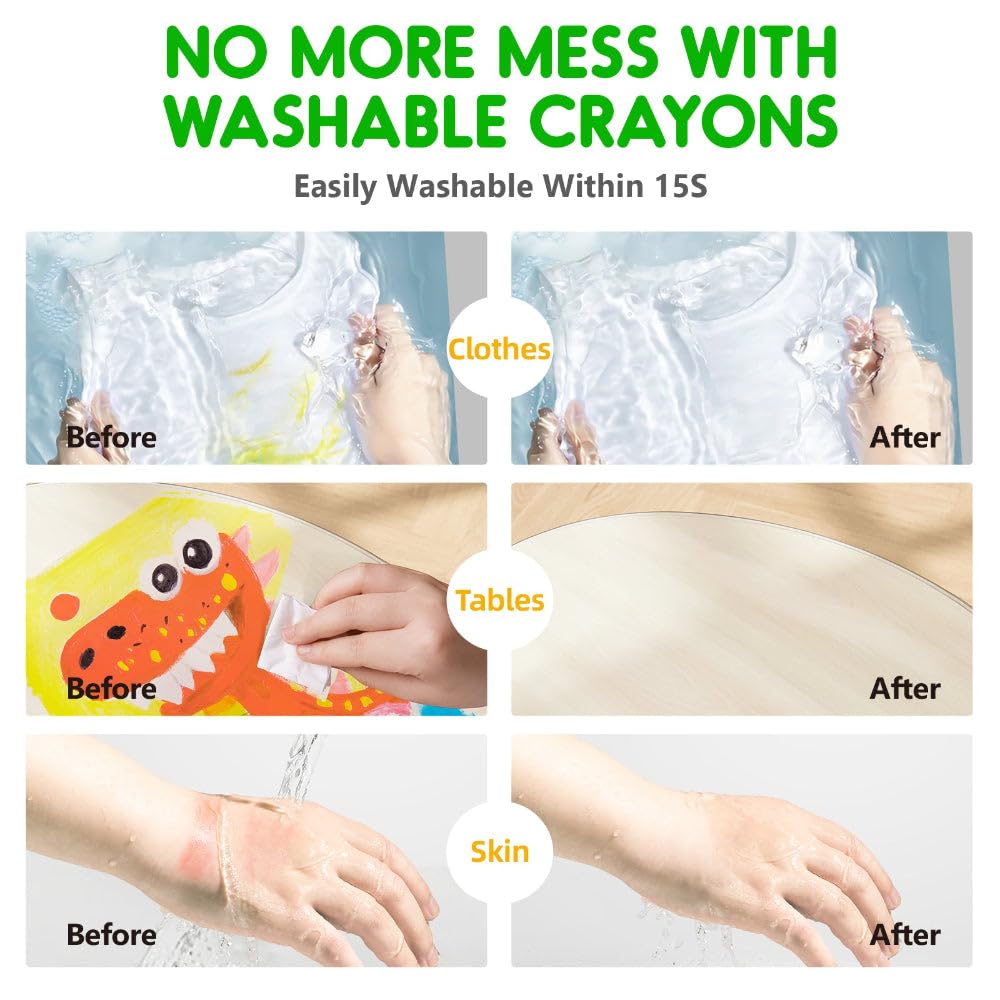 Jarmelo Ultra Silky Washable Crayons-12 colors