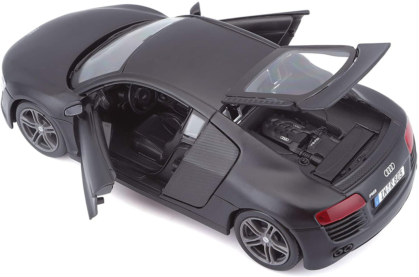 Maisto 1:24 Scale Model  Audi R8 (Matte Black)