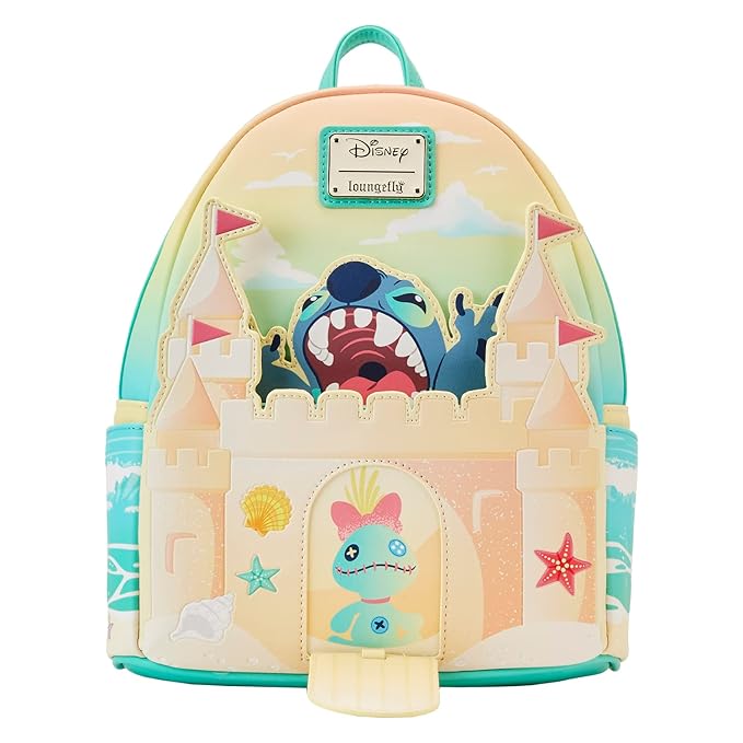 Loungefly Disney Stitch Sandcastle Beach Surprise Mini Backpack, Multi, One Size, Backpack