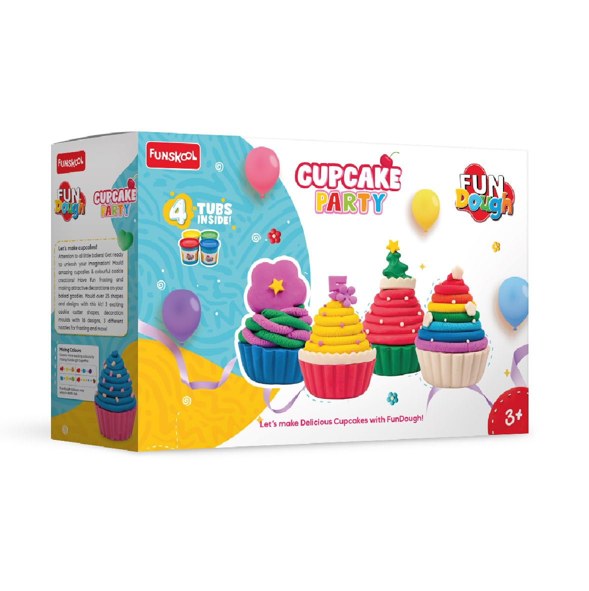 Fundough Cupcake Party, Play Set for Kid (PACK OF 6)