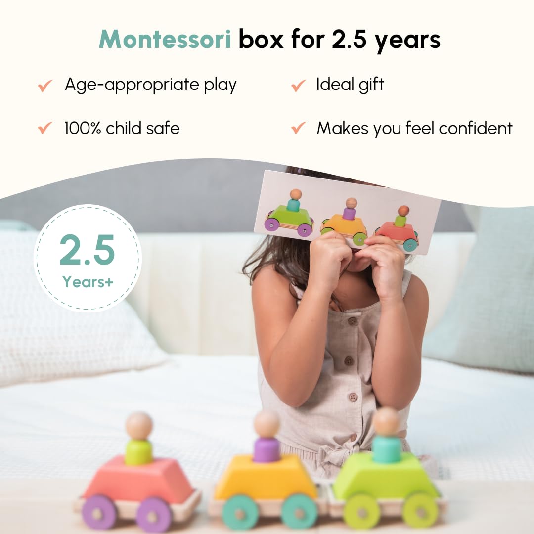 Curious Cub Montessori Learning Wooden Baby Toys | Box 14: 2.9+ Yrs | Problem Solving, Measuring Skill Children Toys | Montessori Toys for 2+ Year Old | Fine Motor & Memory Skills | Baby Gift Set