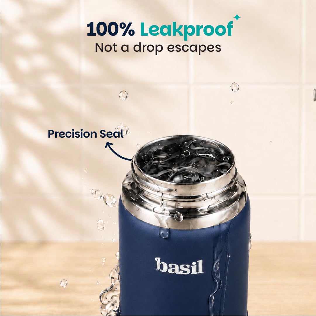 Basil HydraFizz 800ml Insulated Stainless Steel Bottle – Classic Navy