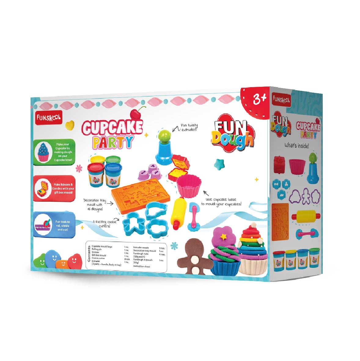 Fundough Cupcake Party, Play Set for Kid (PACK OF 6)