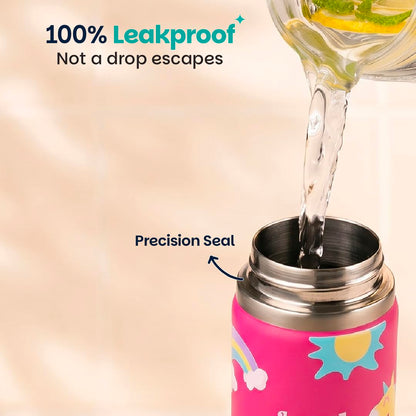 Basil HydraRush 600ml Insulated Stainless Steel Bottle – Kids School Water Bottle