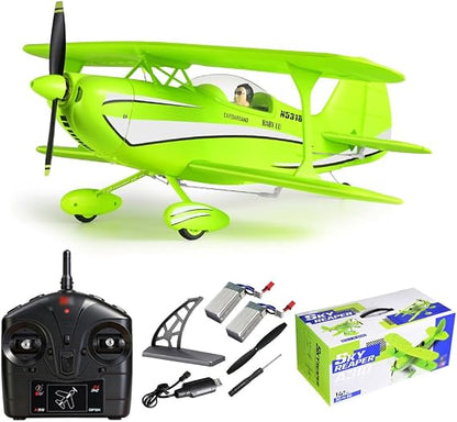 RC Plane 4CH A310 Biplane RC Airplane for Adults Beginners 3D/6G 1504 Brushless Motor Remote Control Plane EPP Foam 2.4G Fixed-Wing Model Plane with 2 Batteries