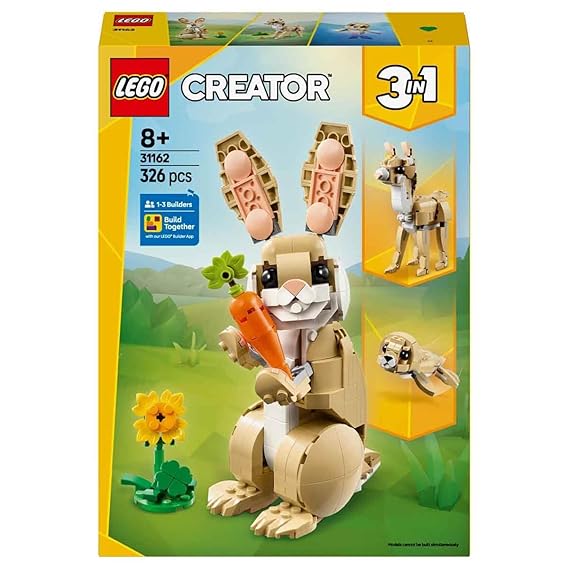 LEGO Creator 3in1 Cute Bunny Toy Animal Playset 31162