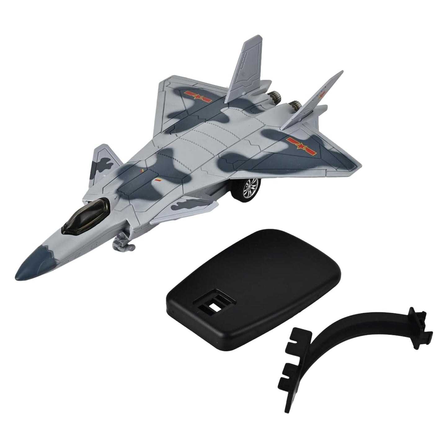 Toys Uncle Diecast Aeroplane Scale Model, (1:400 Fighter Aeroplane with Light and Sound (Type 10))