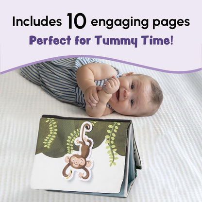 Curious Cub Baby Tummy Time High Contrast Books and Mirror | Books for 3 Month Old Baby | Touch & Feel Book for 1 Year Old | Tummy Time Toys |Sensory Toys | Cloth Book | New Born Gifts