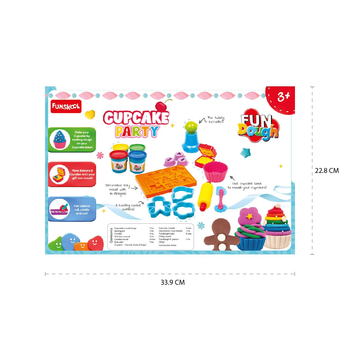 Fundough Cupcake Party, Play Set for Kid (PACK OF 6)
