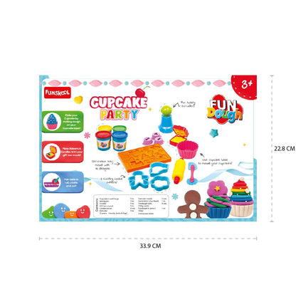 Fundough Cupcake Party, Play Set for Kid (PACK OF 6)