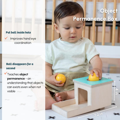 Curious Cub Montessori Learning Wooden Baby Toys | Box 4: 7+ Months | Montessori Toys for 7+ Months |Early Child Development,Sensory Toy|New Born Baby Toy|Gifts for New Born Babies