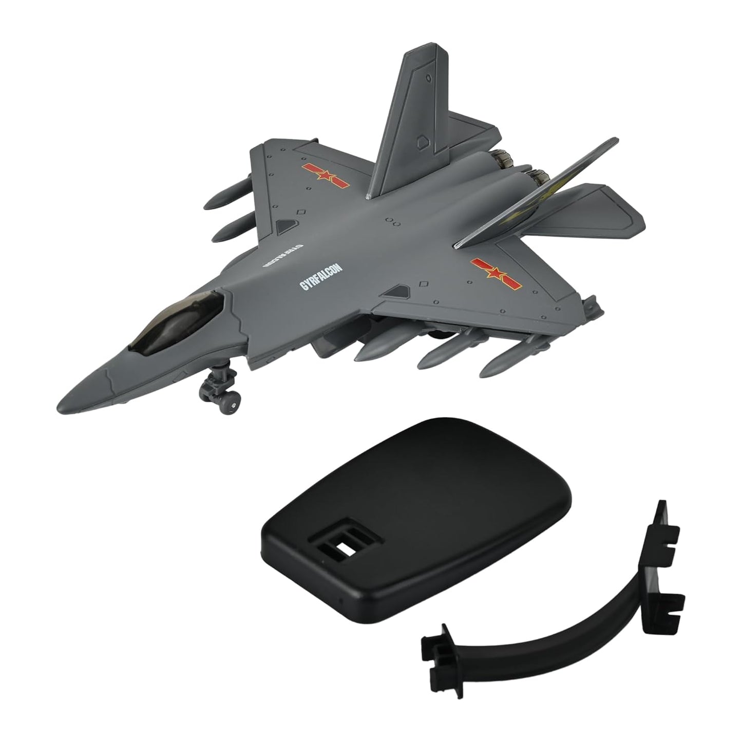 Toys Uncle Diecast Aeroplane Scale Model, (1:400 Fighter Aeroplane with Light and Sound (Type 19))