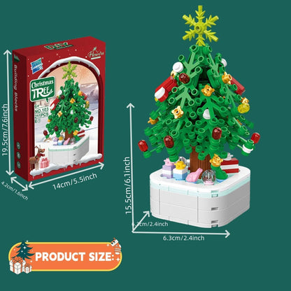 Christmas Tree Building Bricks Set - DIY Building Block Kit for Creative, 211 Pieces Building Toys for Boys Girls Kids Adults, Xmas Building Blocks Presents, Creative Gifts
