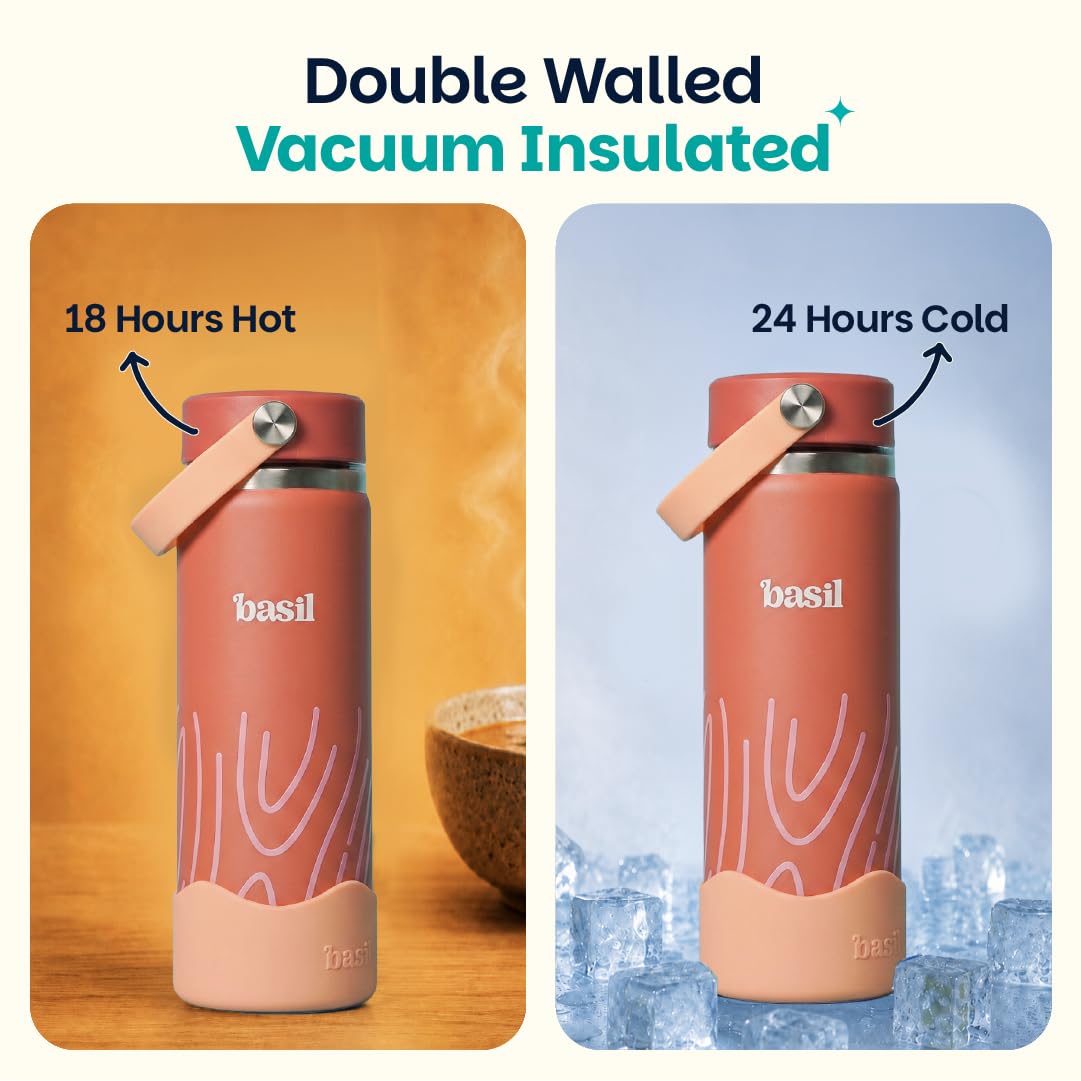 Basil HydraRush 600ml Insulated Stainless Steel Bottle – Classic Lilac