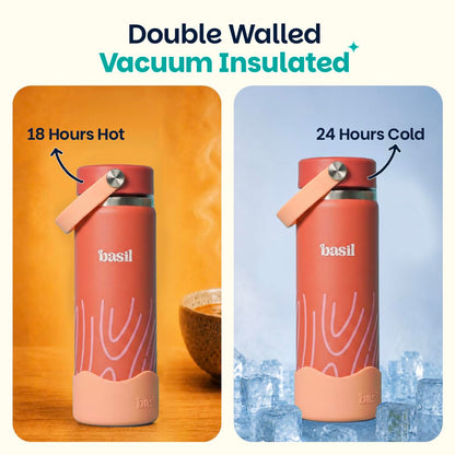 Basil HydraRush 600ml Insulated Stainless Steel Bottle – Classic Lilac