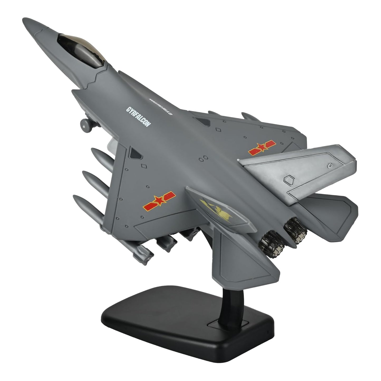 Toys Uncle Diecast Aeroplane Scale Model, (1:400 Fighter Aeroplane with Light and Sound (Type 19))