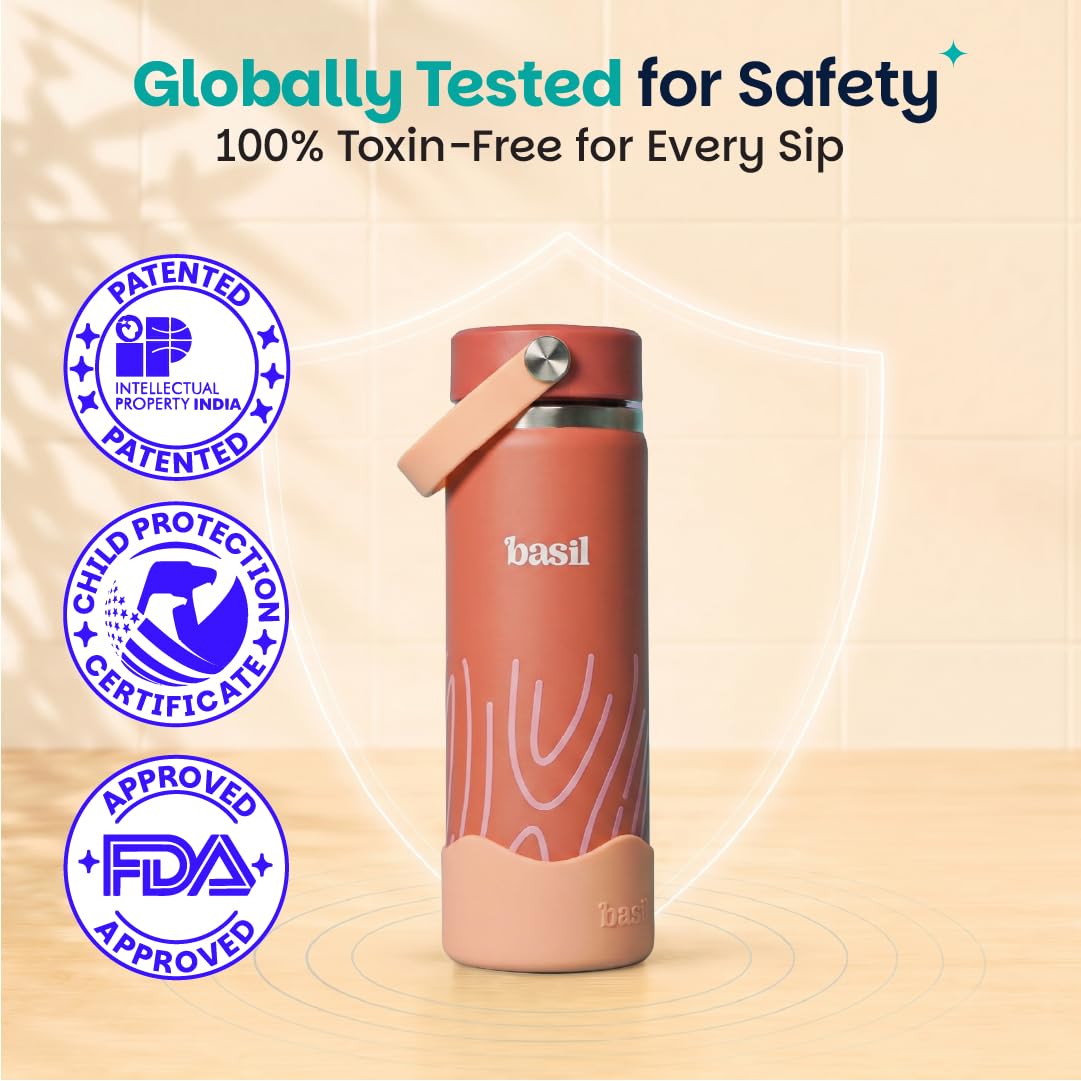 Basil HydraRush 600ml Insulated Stainless Steel Bottle – Classic Lilac