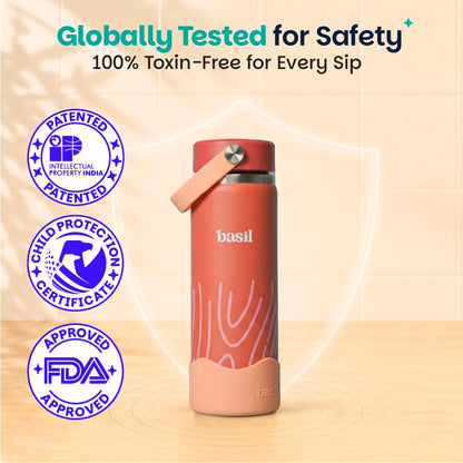 Basil HydraRush 600ml Insulated Stainless Steel Bottle – Classic Lilac