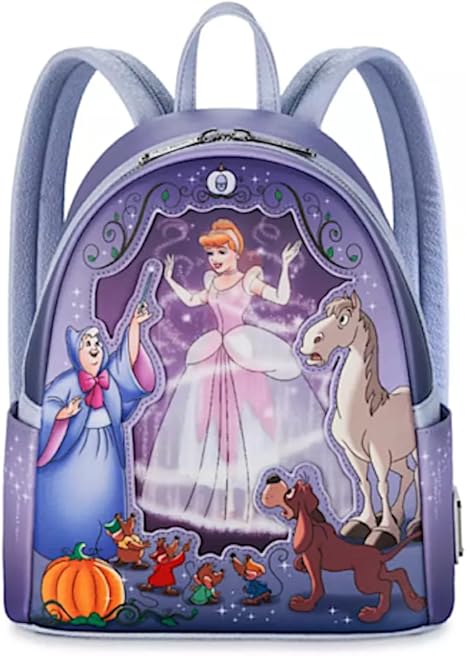 Loungefly Disney Parks Mini Backpack Disney100 Cinderella, Purple, M, Backpack